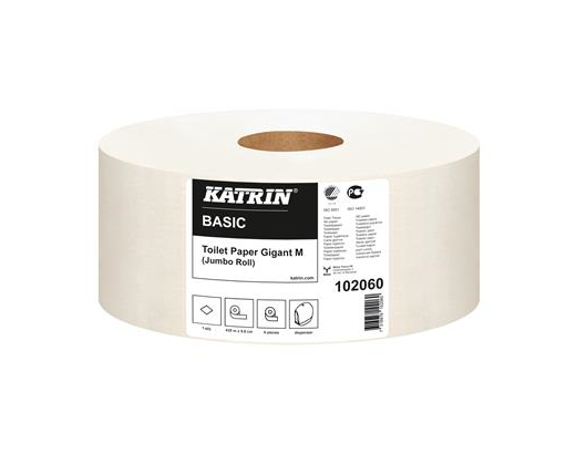 Toiletpapir Katrin Basic Gigant M 1-lag ubl. 435 m. Nature//