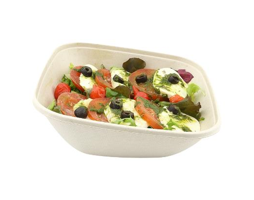 Salatskål/tallerken Bagasse19x18x7 cm. 750 ml. brun#