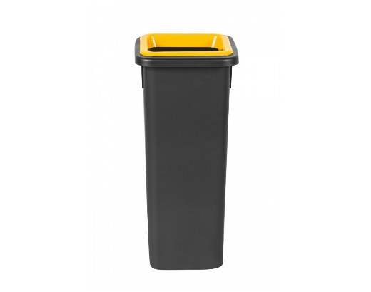 Affaldsspand Style 20L 51x26,5x23,5 cm sort/gult låg#