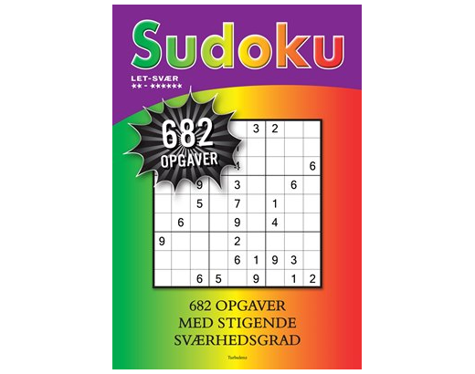 Sudoku opgavebog Let til svær.5 niv. 682 opgaver vejl. 89,95