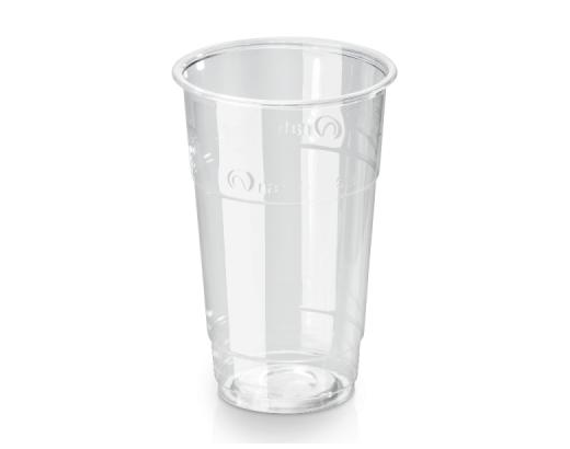 Plastglas 25/30 cl. Ø76 mm. PLA  klar (bionedbrydelig)#