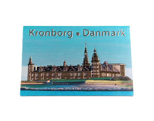 Magnet fluorescerende Kronborg HS (fra vandsiden)75x50mm