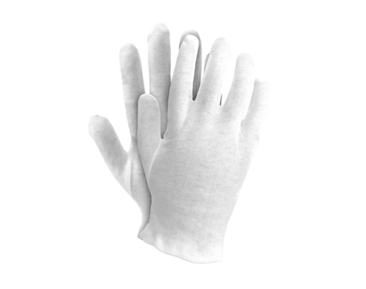 Bomuldshandske str.9 (medium) ren hvid