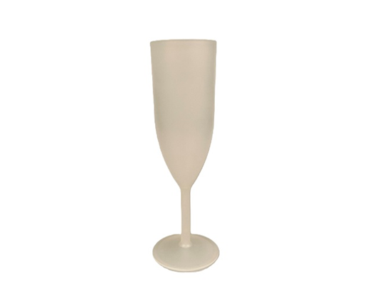 Champagneglas PP 20/Ø5,7 cm. 15 cl/22 cl. frosted REUSABLE#