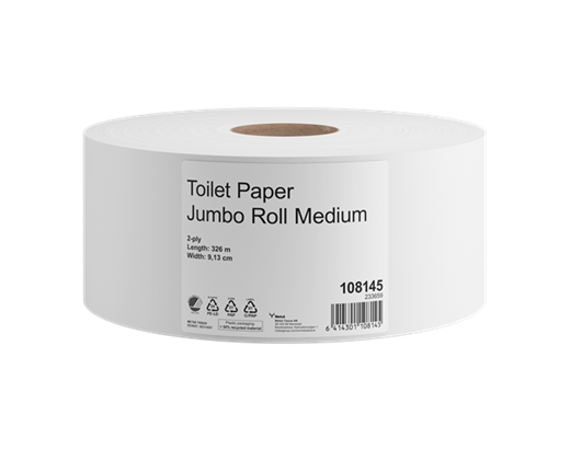 Toiletpapir Katrin jumbo M2 2-lag 326 m. hvid
