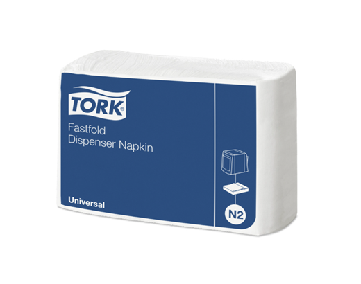 Dispenserserviet Tork 1-lag 30x25 cm. N2 hvid#