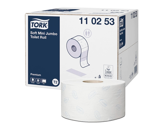 Toiletpapir 2-lag Tork Premium Soft mini JumboT2 170 m.