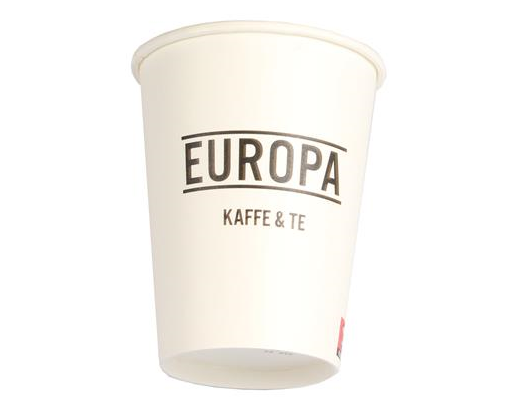 Papbæger 36 cl/12 oz Hvid CAFE EUROPA//