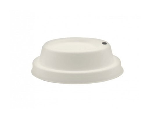 Låg til papbæger 25 cl./ 8 oz Ø80 mm fiber hvid