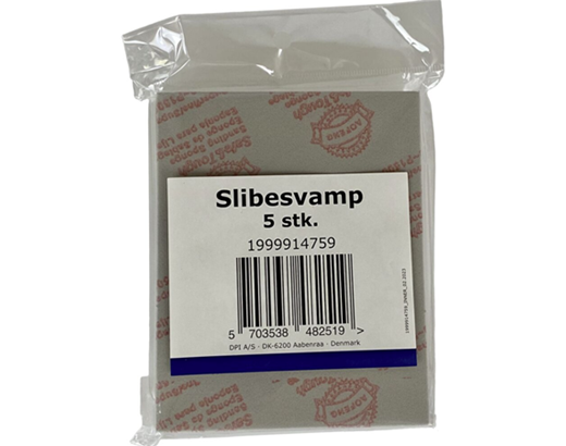 Slibesvamp 13,7x11x0,5cm, grå, korn 280 5 stk#