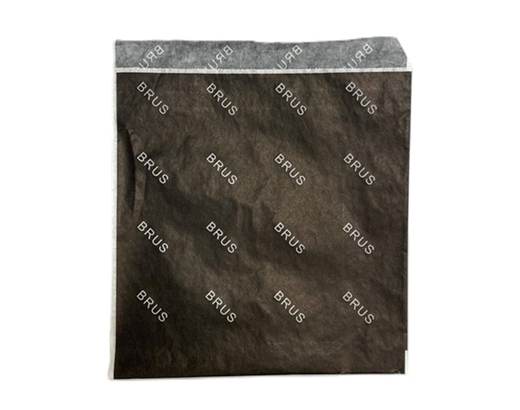 Burgerlomme/ snackbag 15x16 cm. BRUS sort/ logo
