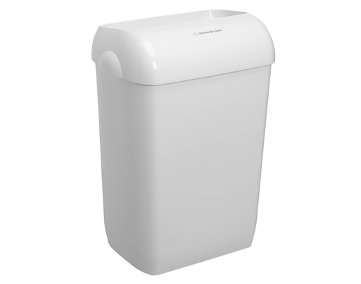Affaldsspand Kimberly Clark 50 ltr hvid plast#