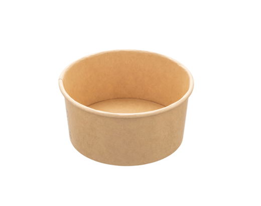 Wok- & salatskål pap/PE 500 ml. Ø15x5,1 cm. brun/ nature