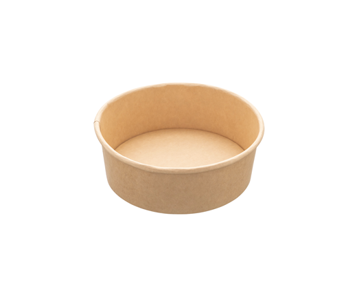 Wok- & salatskål pap/PE 1300 ml. Ø185x64 mm. nature/brun