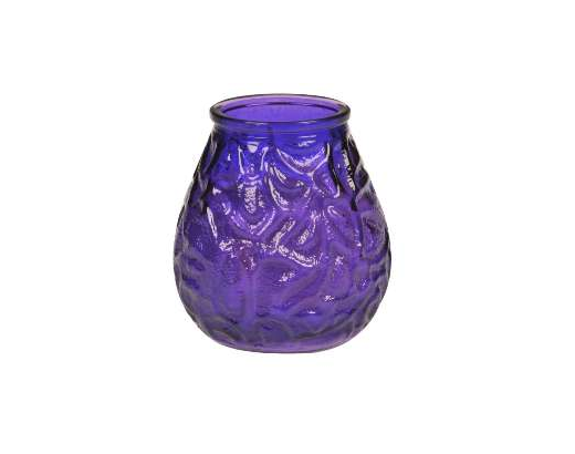 Lysbowle glaslys Purple/ Lilla ca. 70 timer