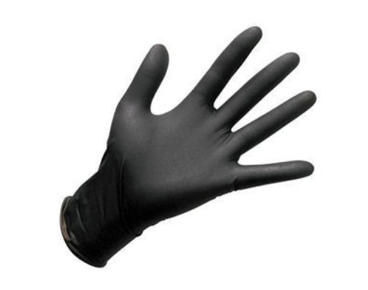 Handske nitril Classic pudderfri medium sort 100 stk/pk