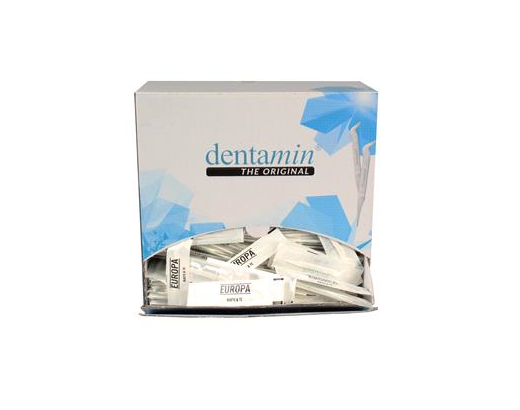 Tandstik Dentamin EUROPA plast enkeltvis indpakket display