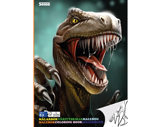 Malebog Dinosaurer 36 sider Sense
