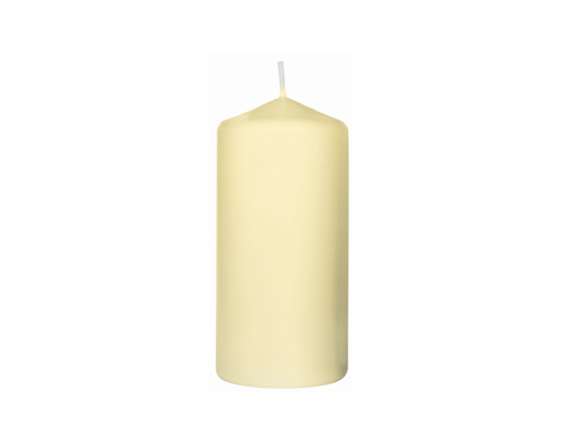 Bloklys Duni Ø8x15 cm.ca. 60 t. buttermilk/vanilla#