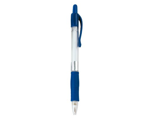 Kuglepen med topklik 0,7 mm. skrift BNT blå