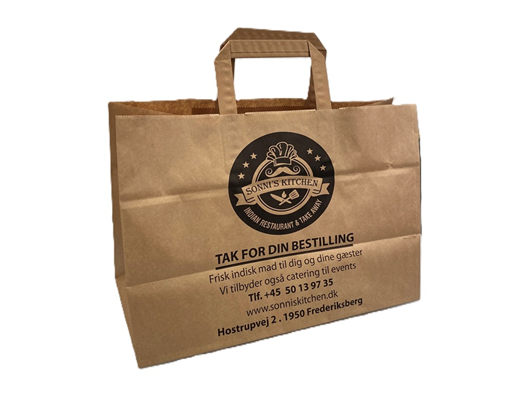 Take-Away papirpose m/ hank17ltr.35x17x24 cm. Sonni´s Nature