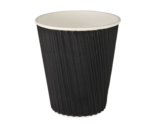 Papbæger Ripple Wall 24 cl./8oz sort