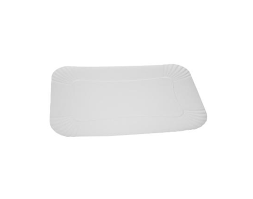 Smørrebrødsfad i pap 43x30 cm hvid#