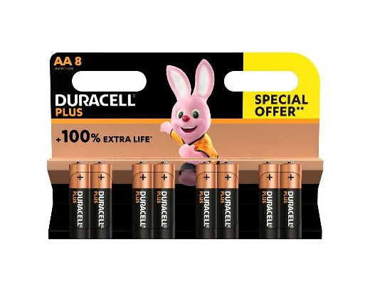 Batteri Duracell Plus Power AAA LR3 8 stk. pakn.