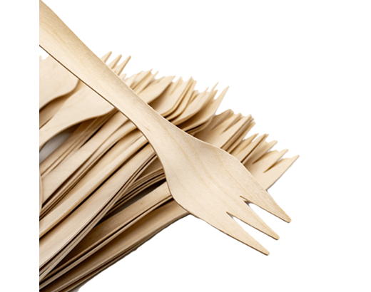 Spisegaffel træ 16 cm. voksbehandlet birketræ nature