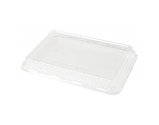 Låg rPET til177008&177010 Bagasse salatskål transparent#