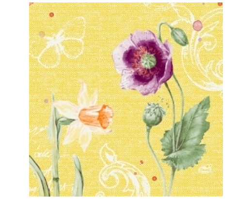 Serviet Duni 3-lag 33x33 cm. Design Spring Lilies(forår)#
