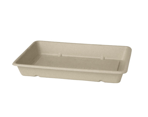 Boks brun bagasse Classic Rectangular 850 ml//#
