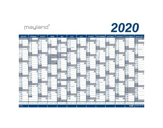 Kæmpekalender Mayland 100x70 cm. 13 mdr. 2023#