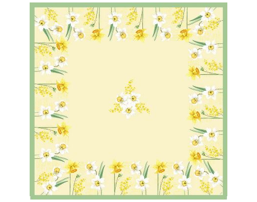 Dunicel Stikdug 84x84 cm. Spring Daffodil#
