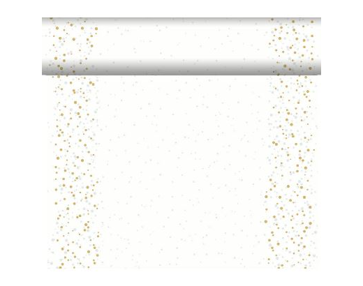 Kuvertløber Duni/Teteátete 0,4x24m.Golden Stardust (jul)#