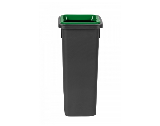 Affaldsspand Style 20L 51x26,5x23,5 cm sort/grønt låg#