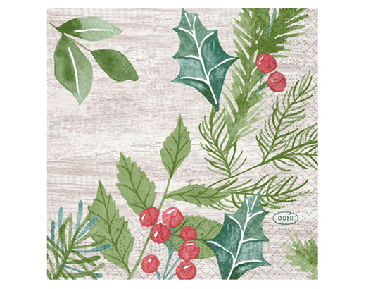 Serviet Duni 3-lag 24x24 cm.Winter Greenery(JUL)#