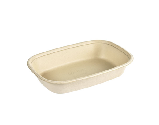 Skål Cube rektangulær 1-rum 1200 ml. brun#