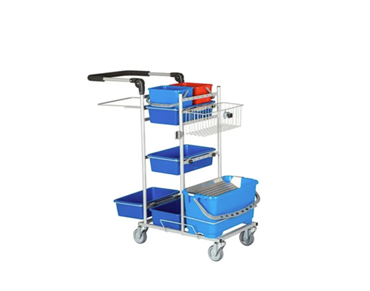 Rengøringsvogn ERGO drypsystem m/2spande &100L affald#