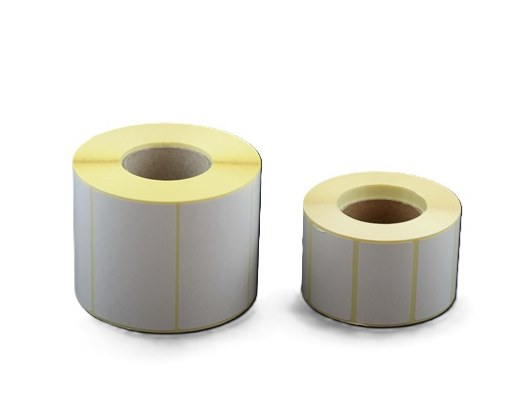 Label/etiket på rulle selvklæbende 28x48 mm hvide1000 stk