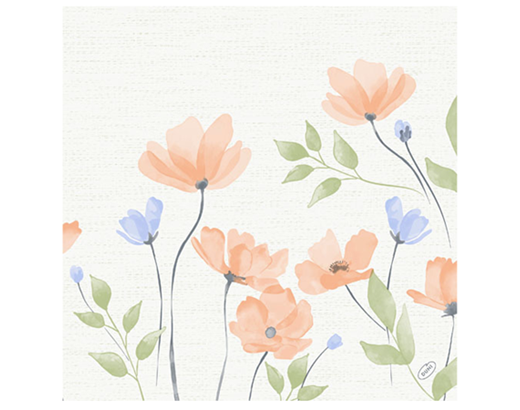 Serviet DuniSoft/airlaid 40x40 cm Bio Bunny Bloom#