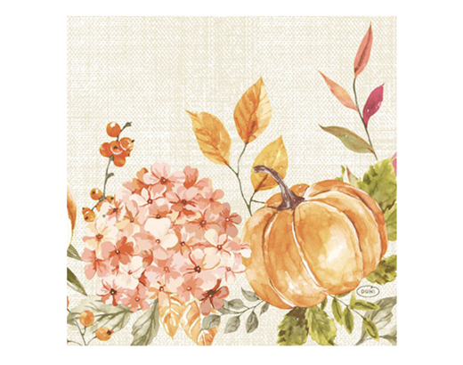 Serviet Duni 3-lag 33x33 cm. Spicy Pumpkin (efterår)#