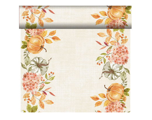 Kuvertløber Duni/Teteátete 0,4x24m.Spicy Pumpkin(efterår)#