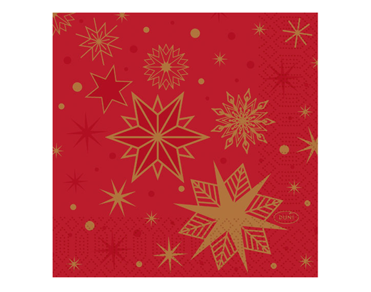 Serviet Duni 3-lag 24x24 cm.Stargazing red(JUL)#