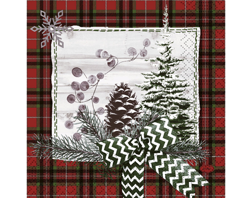 Serviet Duni 3-lag 33x33 cm. Naturally Winter (JUL)#