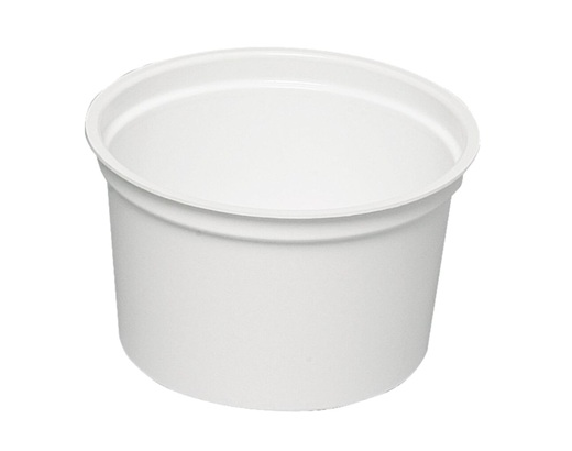 Protesebæger, 6,5cm, Ø9,5cm, 300ml, hvid, PP#