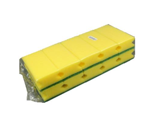 Håndsvamp 7x15x4,5 gul/grøn pakke