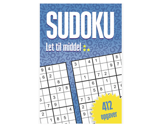 Sudoku opgavebog Let-middel 412 opgaver