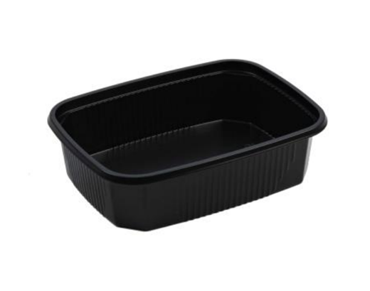 Salatbæger u/låg 125 ml. 108x82x28 mm. PS sort klar#