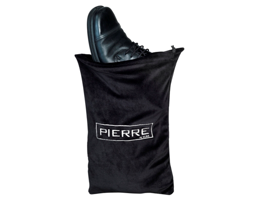 Pierre Sko-& tøjpose i stof str.Small sort//vejl.uds. 99,-!!